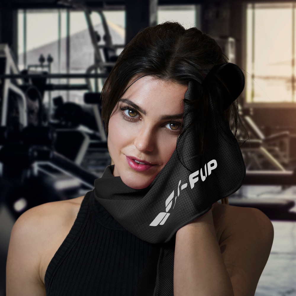 Airflip Towel Serviette rafraîchissante 100x30 schwarz S24-A0200_7