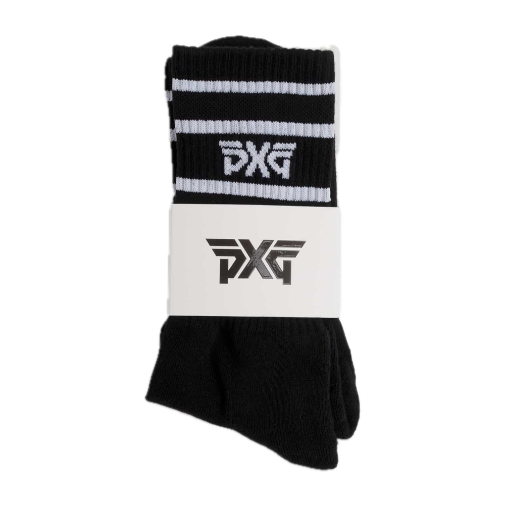 Men's Stripe Crew Socks black P22-O2001_1