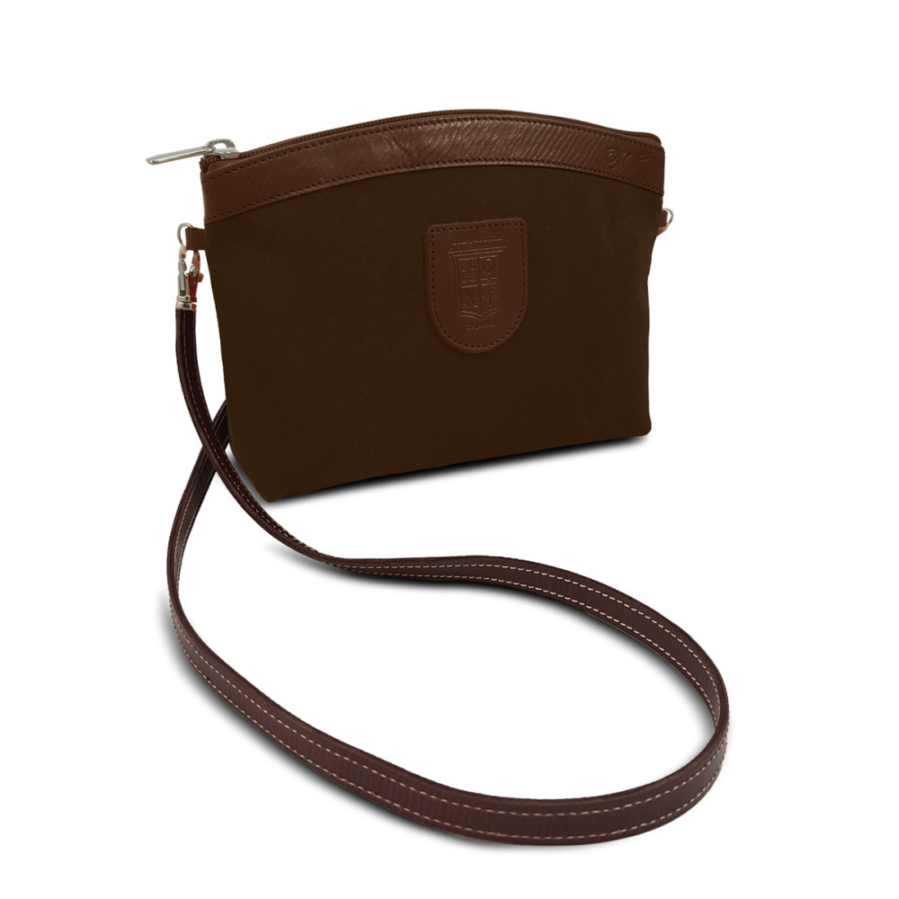 Teresa Suede Zip Clutch strap dark bronw L1-UO3401_14