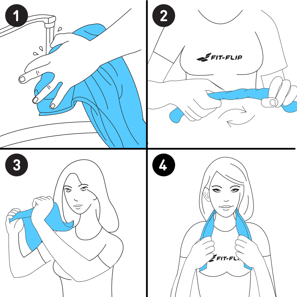 Airflip Towel Serviette rafraîchissante 100x30 blau S24-A0200_1