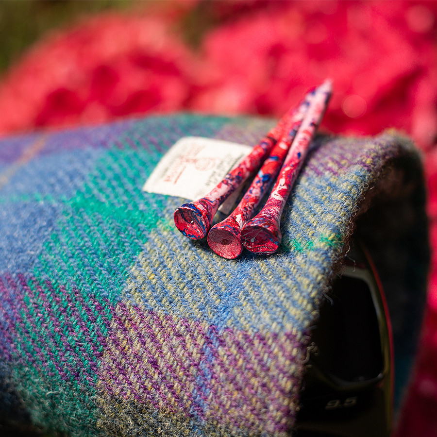 Tee de golf en bois Novelty "45 Tees 2 3/4 Neon Pink/Black Paint Splatter 28-A0216_5