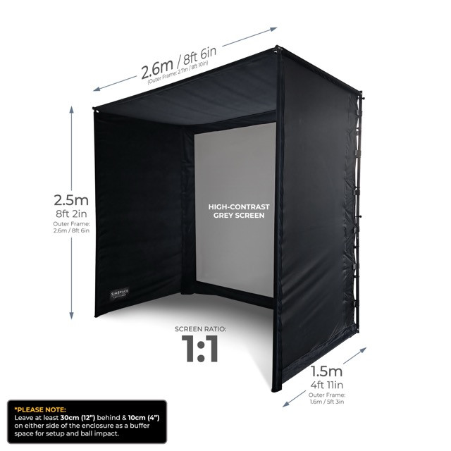 Golf Enclos Grey 2.6 x 2.5 x 1.5 Mtr  Q09-A0220