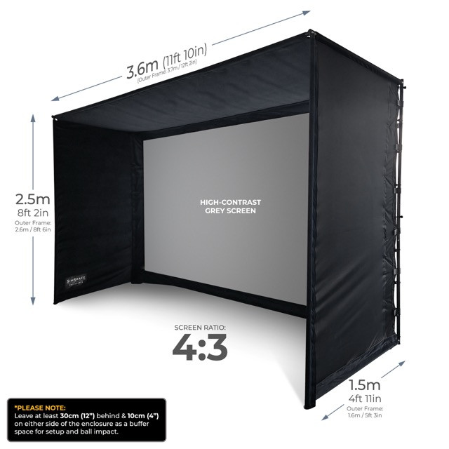 Golf Enclos Grey 3.6 x 2.5 x 1.5 Mtr  Q09-A0222