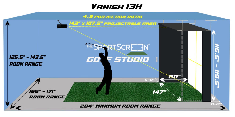 Golf Vanish 13 3.7 x 3 x 1.5 Mtr Remote  Q09-A0233