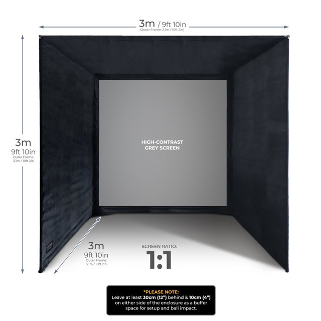 Golf Enclosure Grey 3 x 3 x 3 Mtr  Q09-A0223