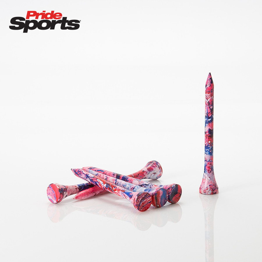 Tee de golf en bois Novelty "45 Tees 2 3/4 Neon Pink/Black Paint Splatter 28-A0216_5